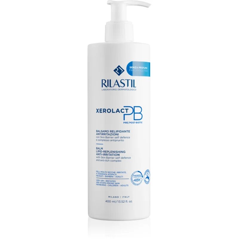 Rilastil Xerolact PB hydratační a zklidňující krém doplňující lipidy 400 ml
