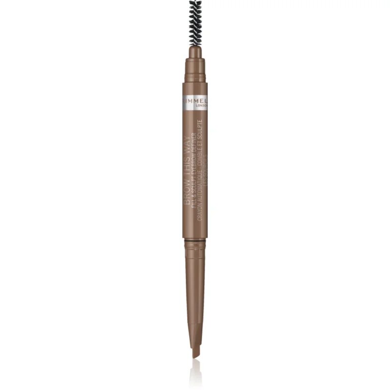 Rimmel Brow This Way tužka na obočí s kartáčkem 2 v 1 odstín 001 Blonde 025 g