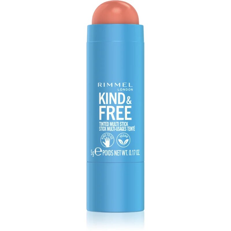 Rimmel Kind & Free multifunkční líčidlo pro oči rty a tvář odstín 002 Peachy Cheeks 5 g