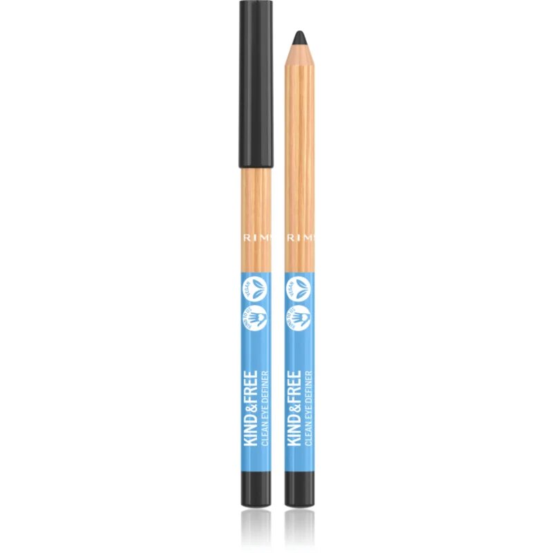 Rimmel Kind & Free tužka na oči s intenzivní barvou odstín 1 Pitch Black 11 g