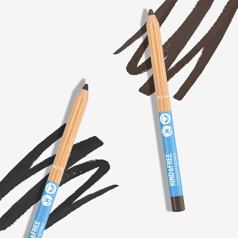 Rimmel Kind & Free tužka na oči s intenzivní barvou odstín 1 Pitch Black 11 g