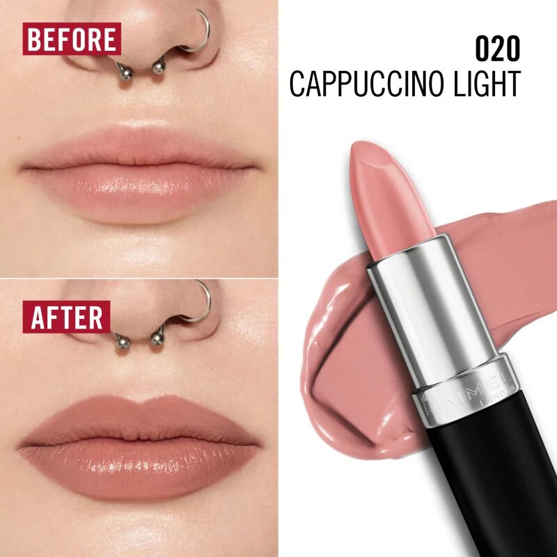 Rimmel Lasting Finish dlouhotrvající rtěnka odstín 020 Cappuccino Light 4 g