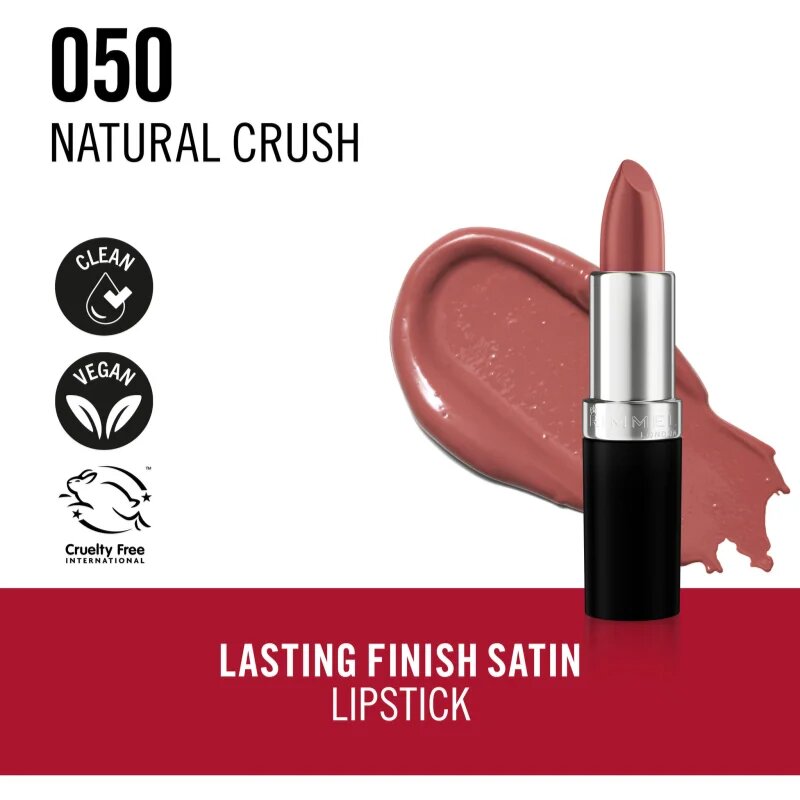 Rimmel Lasting Finish dlouhotrvající rtěnka odstín 050 Natural Crush 4 g