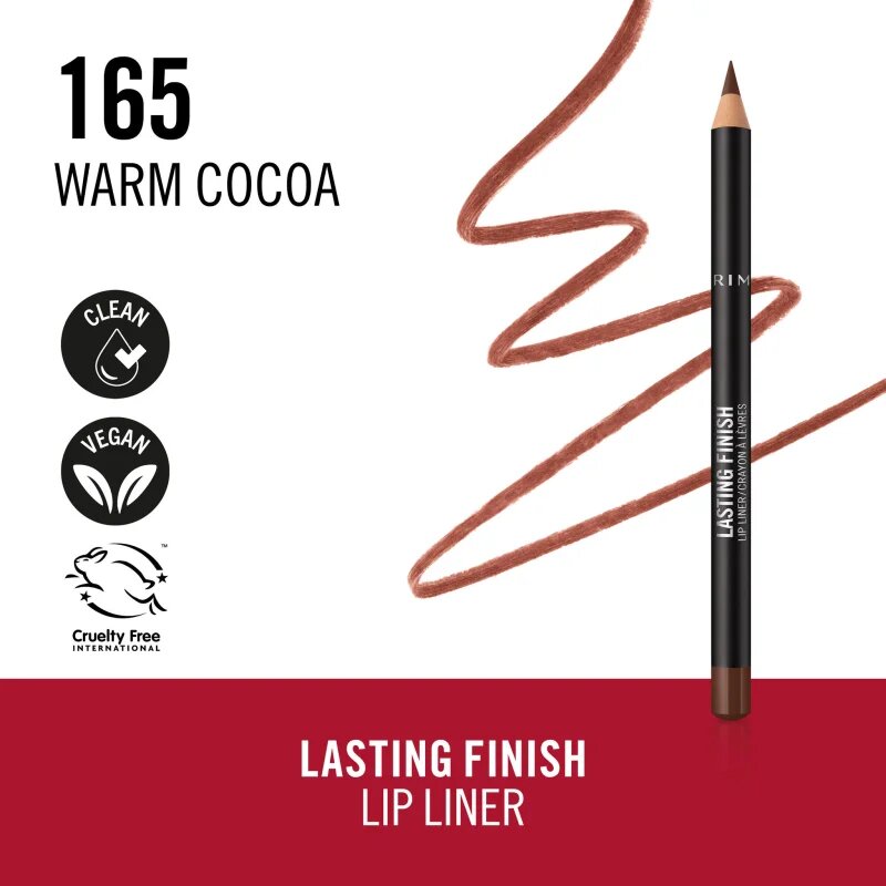 Rimmel Lasting Finish konturovací tužka na rty odstín 165 Warm Cocoa 1.2 g