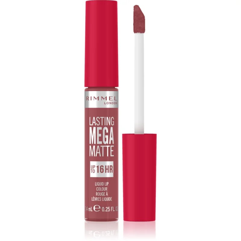 Rimmel Lasting Mega Matte lehká tekutá matná rtěnka 16h odstín Rose & Shine 74 ml