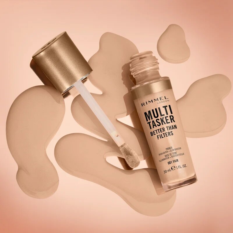 Rimmel Multi-Tasker Better Than Filters rozjasňující podkladová báze pro sjednocení barevného tónu pleti odstín 003 Light 30 ml