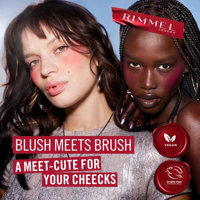 Rimmel Multi-Tasker Blush'N'brush tvářenka v tyčince se štětcem odstín 200 Fushia Glam 8 g