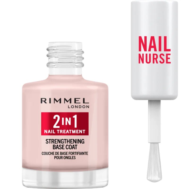 Rimmel Nail Nurse 2-in-1 podkladový lak na nehty se zpevňujícím účinkem 12 ml