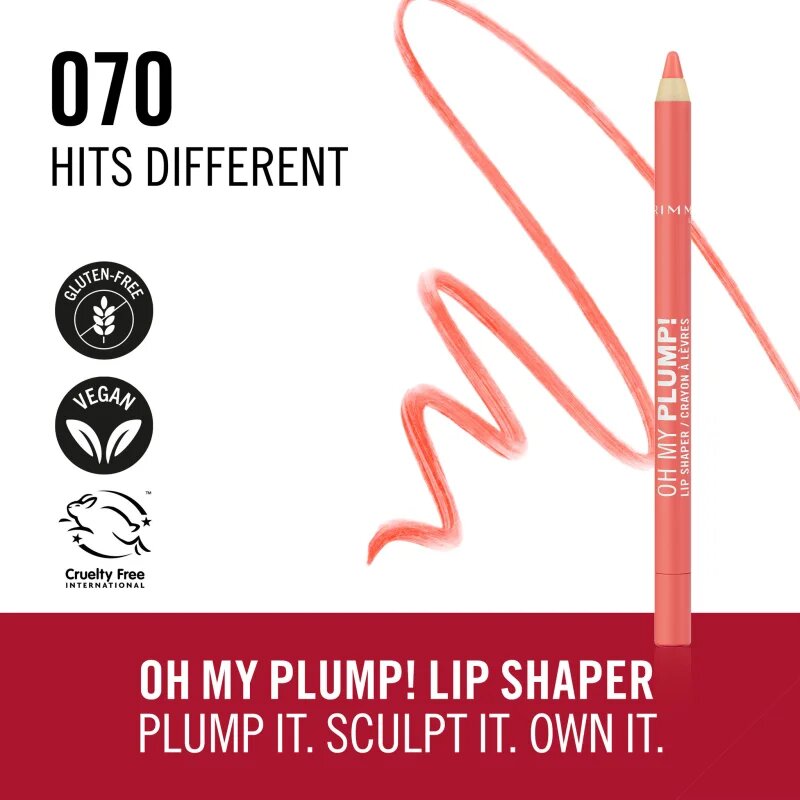 Rimmel Oh My Plump! konturovací tužka na rty odstín 070 Hits Different 1.2 g