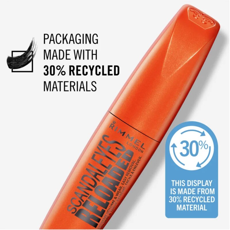 Rimmel ScandalEyes Reloaded řasenka pro extra objem odstín 003 Extreme Black 12 ml