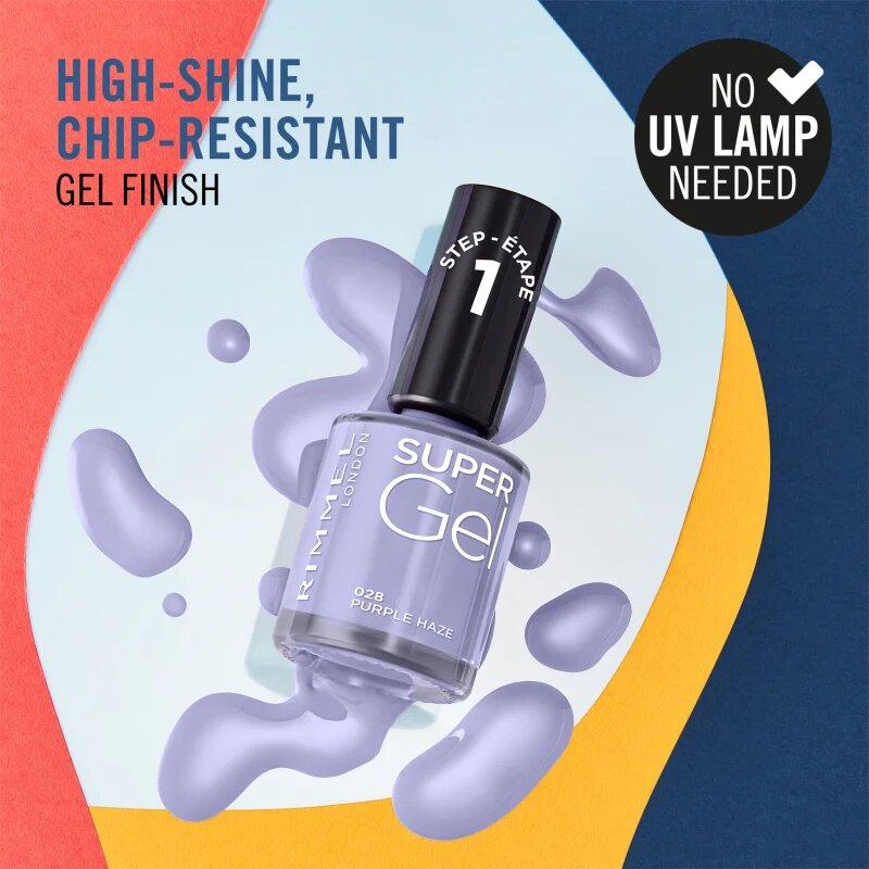 Rimmel Super Gel gelový lak na nehty bez užití UV/LED lampy odstín 060 In The Clouds 12 ml