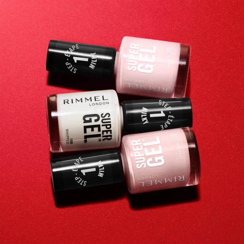 Rimmel Super Gel gelový lak na nehty bez užití UV/LED lampy odstín 110 Cream & Blend 12 ml