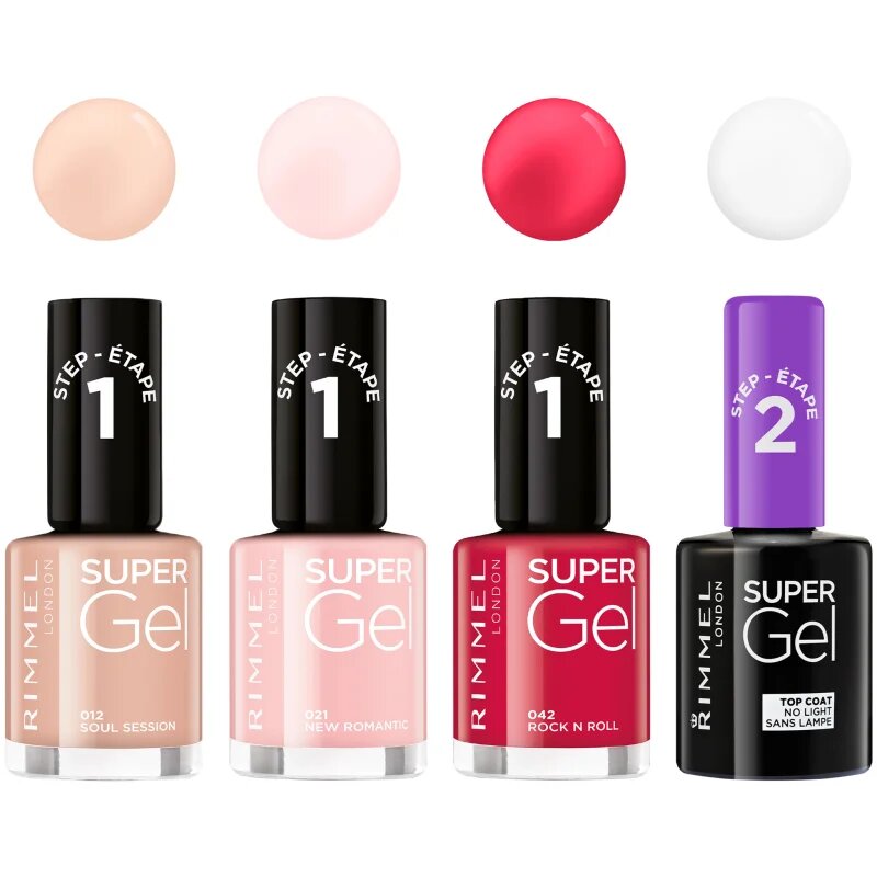 Rimmel Super Gel Step 2 vrchní ochranný lak na nehty s leskem 12 ml
