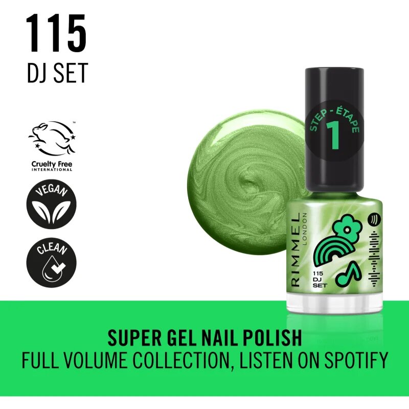 Rimmel SuperGel lak na nehty odstín 115 DJ Set 12 ml