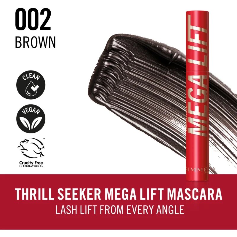 Rimmel Thrill Seeker Mega Lift řasenka pro objem odstín 002 Black Brown 10 ml