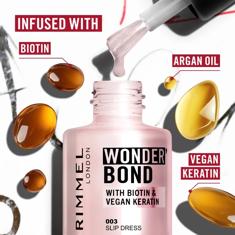 Rimmel Wonder'Bond lak na nehty odstín 004 What to Wear 12 ml