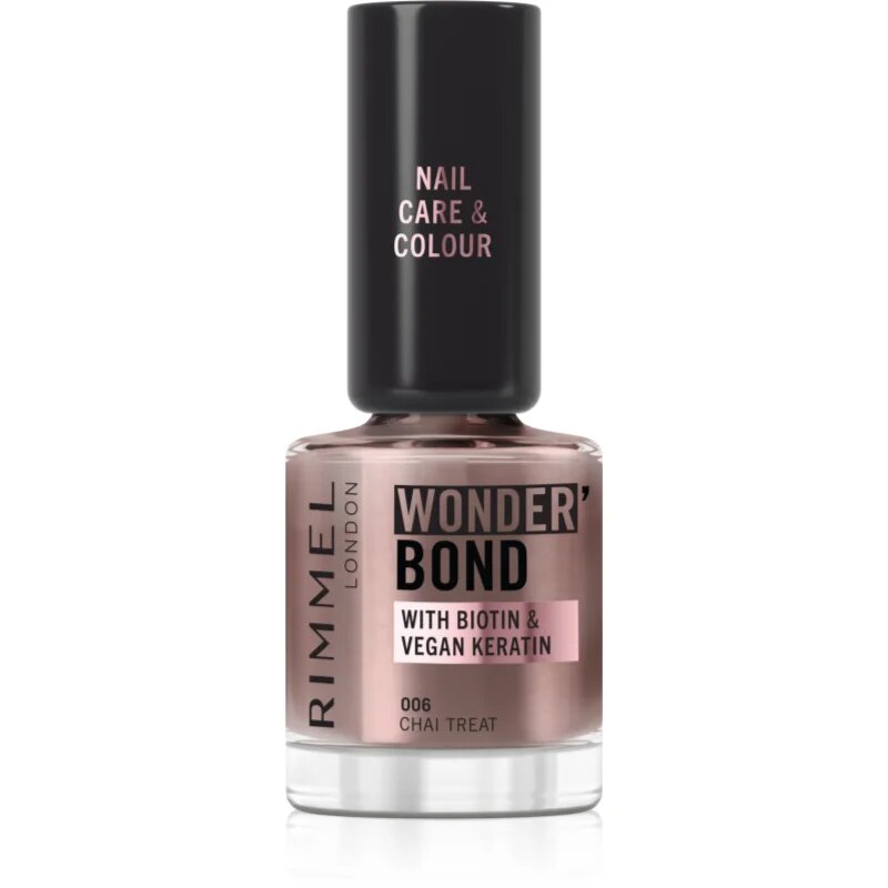 Rimmel Wonder'Bond lak na nehty odstín 006 Chai Treat 12 ml