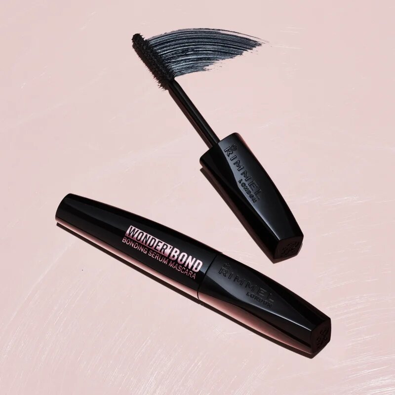 Rimmel Wonder'Bond objemová a prodlužující řasenka pro podporu růstu řas odstín Black 11 ml