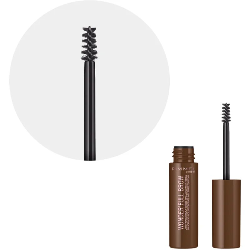 Rimmel Wonder'Full Brow řasenka na obočí voděodolná odstín 002 Medium 4.5 ml