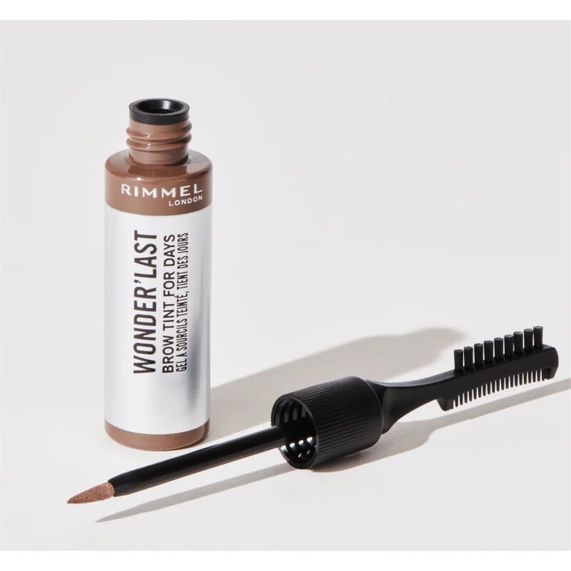 Rimmel Wonder'Last semipermanentní gelová barva na obočí odstín 004 Soft Brown 4.5 ml