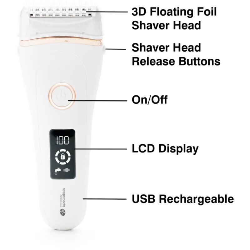 RIO Go Smooth Wet & Dry Lady Shaver dámský holicí strojek 1 ks