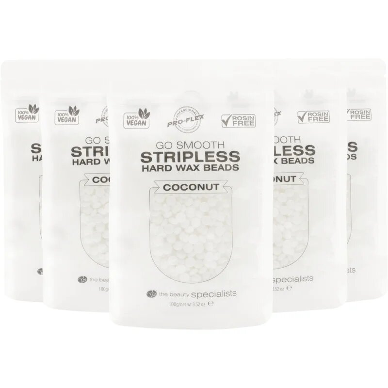 RIO Hard Wax Beads Coconut voskové pecičky pro depilaci 5x100 g