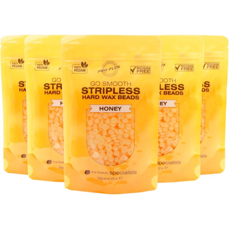 RIO Hard Wax Beads Honey voskové pecičky pro depilaci 5x100 g
