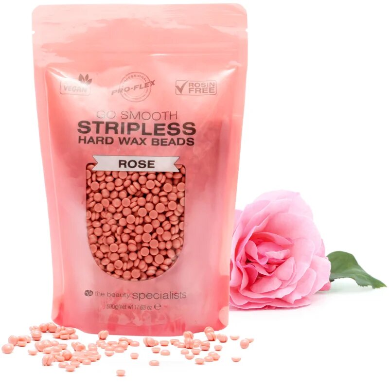 RIO Hard Wax Beads Rose voskové pecičky pro depilaci 500 g