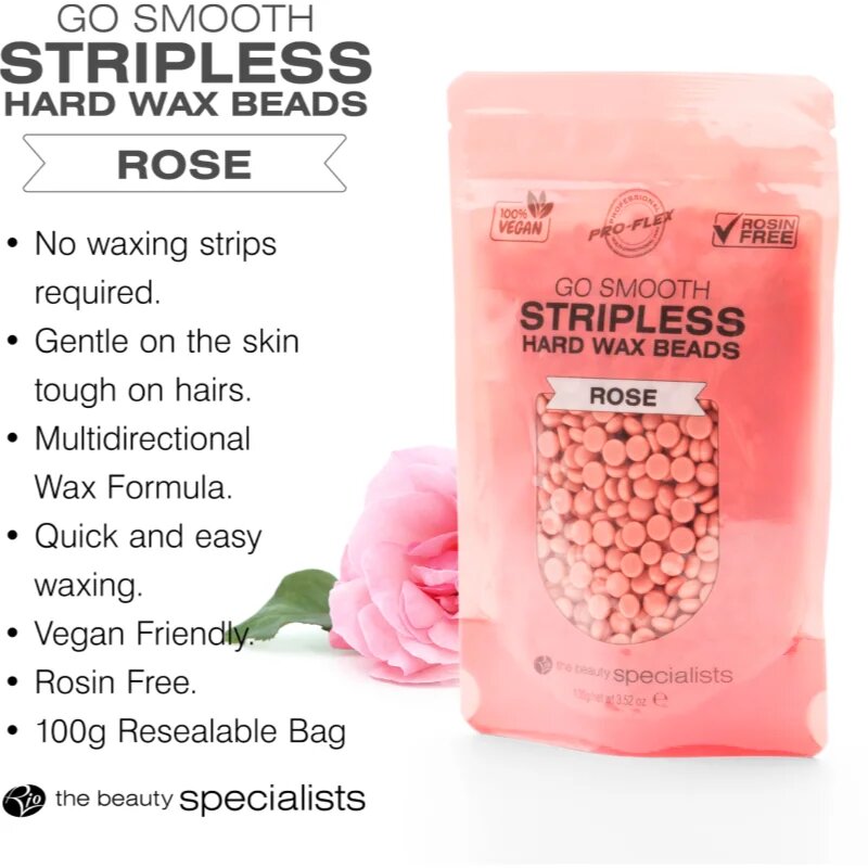 RIO Hard Wax Beads Rose voskové pecičky pro depilaci 5x100 g