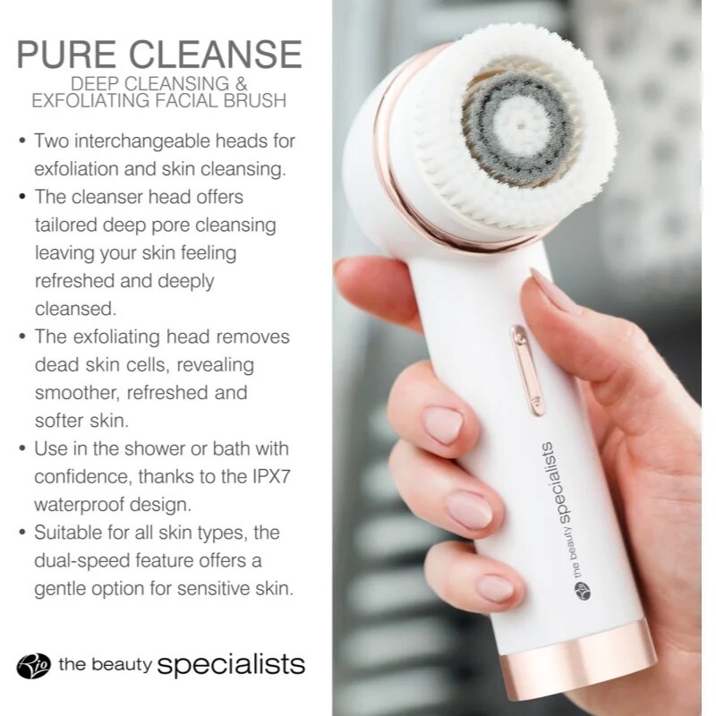 RIO Pure Cleanse Deep Cleansing & Exfoliating Facial Brush čisticí kartáček na pleť 1 ks