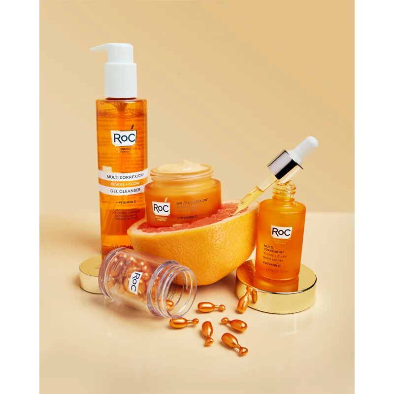 RoC Multi Correxion Revive + Glow protivráskový rozjasňující krém s vitaminem C 50 ml