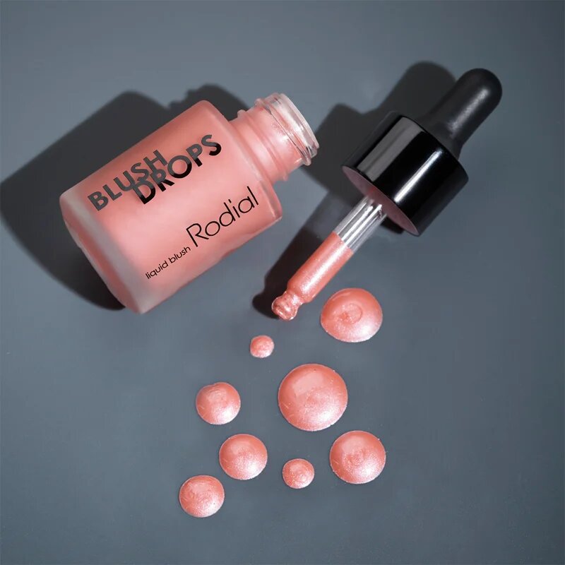 Rodial Blush Drops tekutá tvářenka a lesk na rty dodávající hydrataci a lesk odstín Frosted Pink 15 ml