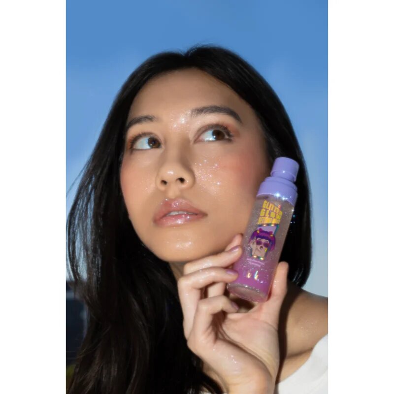 Rude Cosmetics Glitter Glow fixační sprej na make-up se třpytkami 60 ml