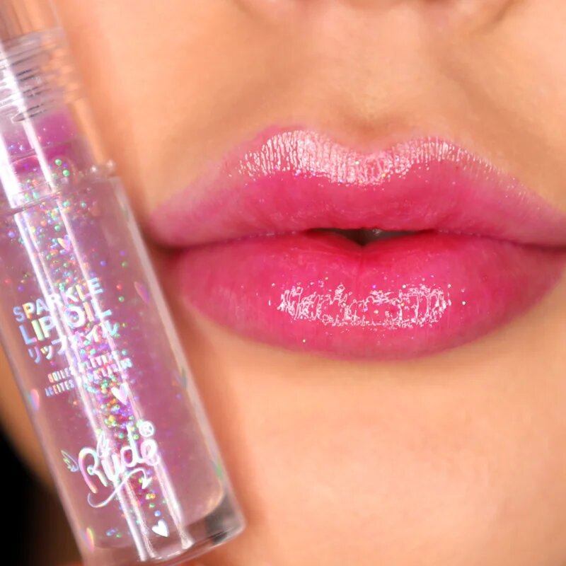 Rude Cosmetics Manga Collection Sparkle Lip Oil tónovací olej na rty s hydratačním účinkem odstín Mint 4 g