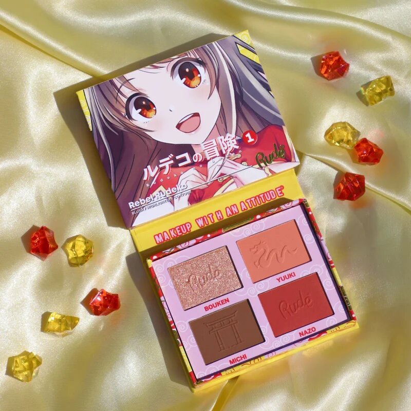 Rude Cosmetics Manga Face Palette multifunkční paleta na obličej odstín Rebel Rudeko 11.2 g