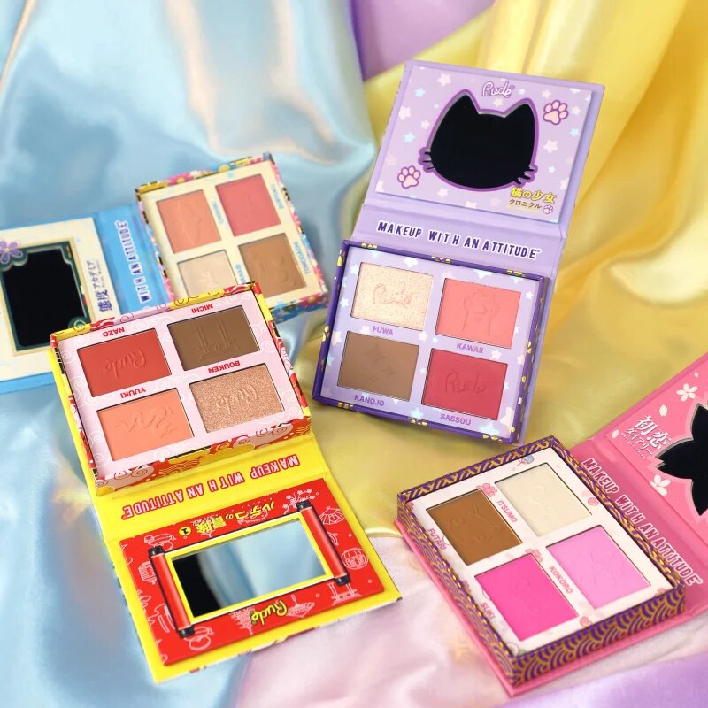 Rude Cosmetics Manga Face Palette multifunkční paleta na obličej odstín Rebel Rudeko 11.2 g