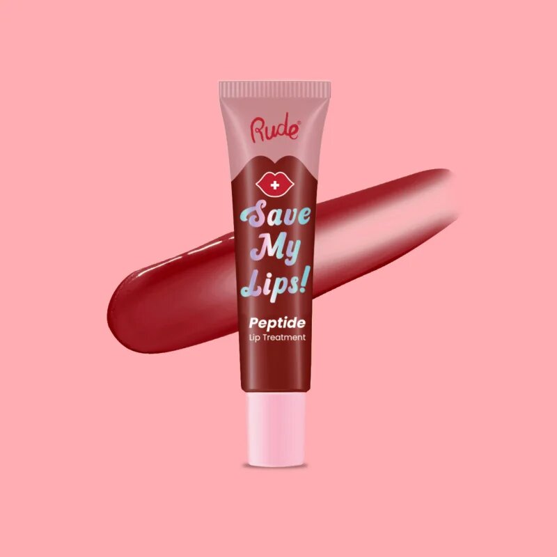 Rude Cosmetics Save My Lips vyživující a hydratační balzám na rty s peptidy odstín Cherry 15 ml