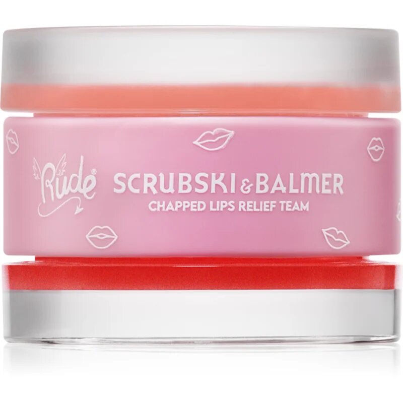 Rude Cosmetics Scrubski & Balmer balzám a peeling na rty odstín Grapefruit 7.5 g