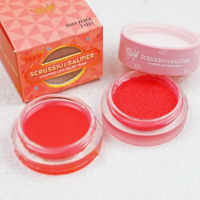 Rude Cosmetics Scrubski & Balmer balzám a peeling na rty odstín Grapefruit 7.5 g
