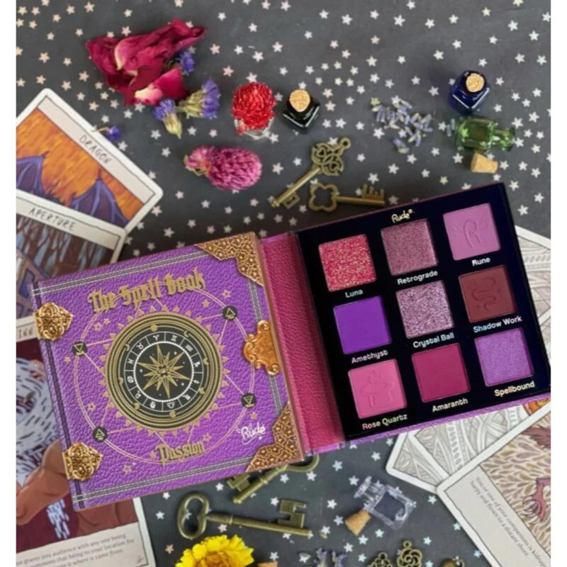 Rude Cosmetics The Spell Book paletka očních stínů odstín Passion 10.8 g