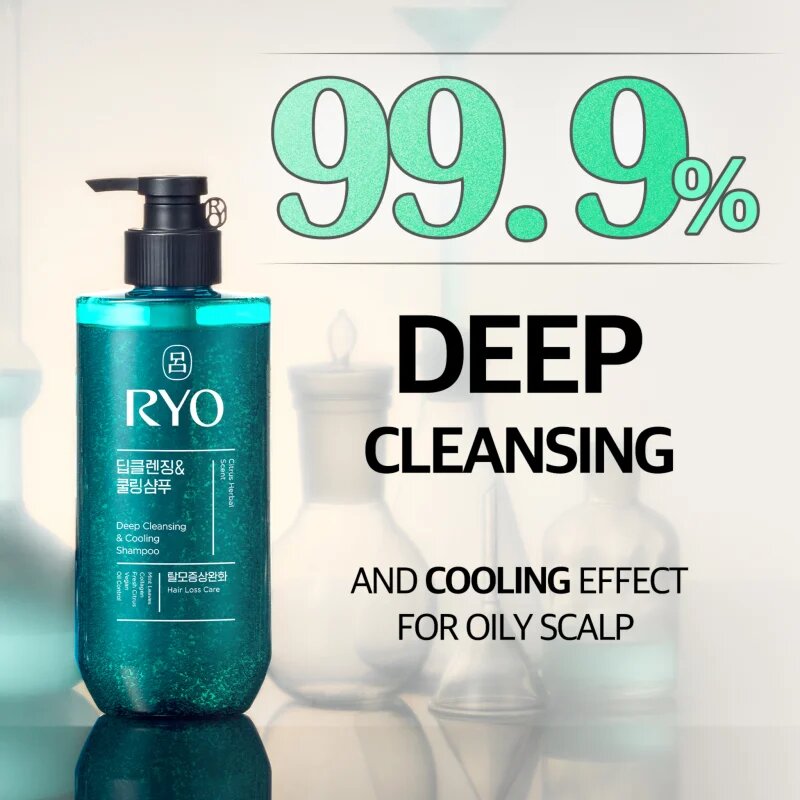 RYO Deep Cleansing & Cooling Shampoo hloubkově čisticí šampon s chladivým účinkem 480 ml
