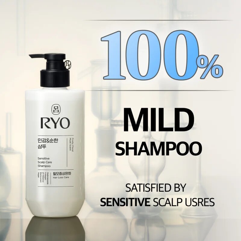 RYO Sensitive Scalp Care Shampoo zklidňující šampon pro citlivou pokožku hlavy 480 ml