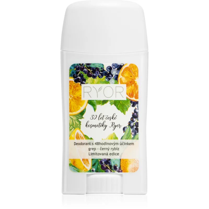 RYOR Deo deodorant s 48hodinovým účinkem vůně Grep a Černý Rybíz 50 g