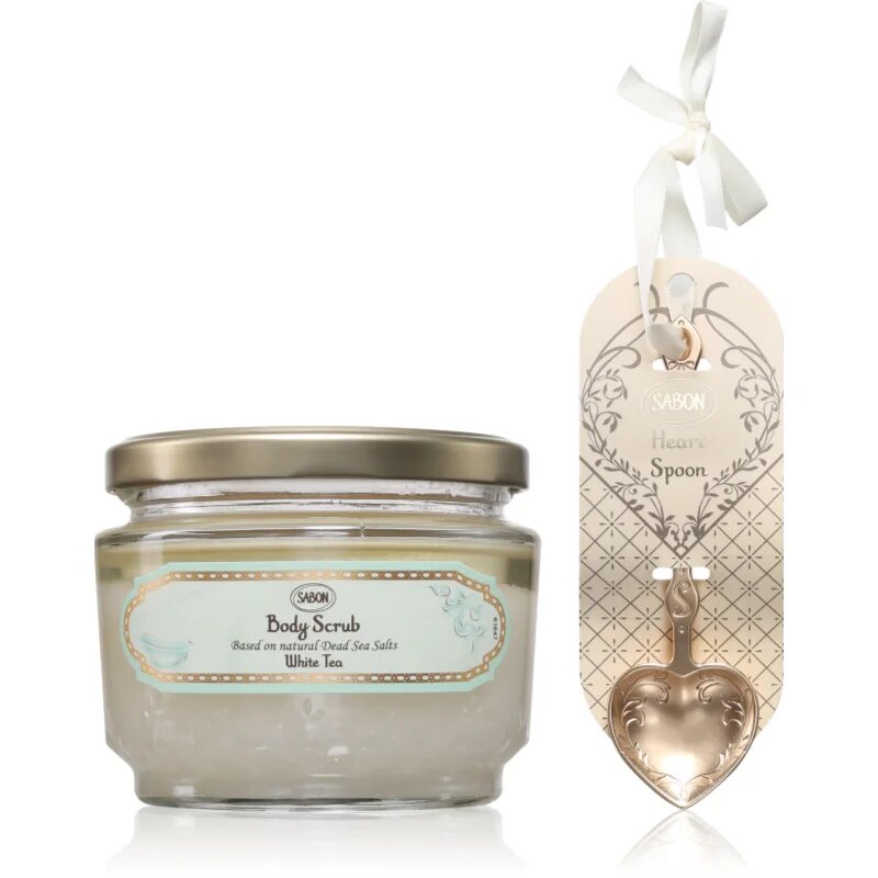Sabon White Tea tělový peeling 320 ml