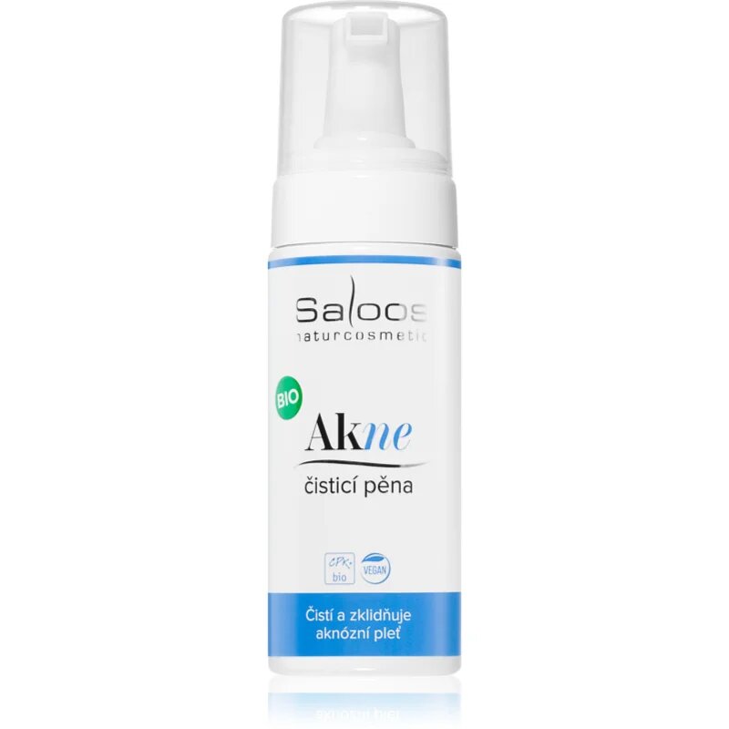 Saloos AkNE hloubkově čisticí pěna pro problematickou pleť akné 150 ml