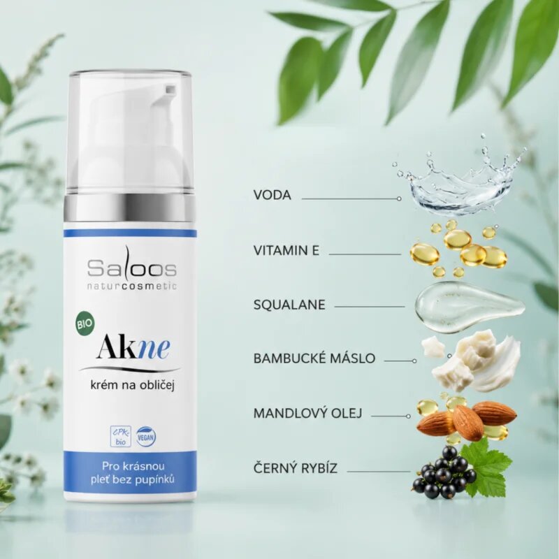 Saloos AkNE zklidňující krém pro problematickou pleť akné 50 ml