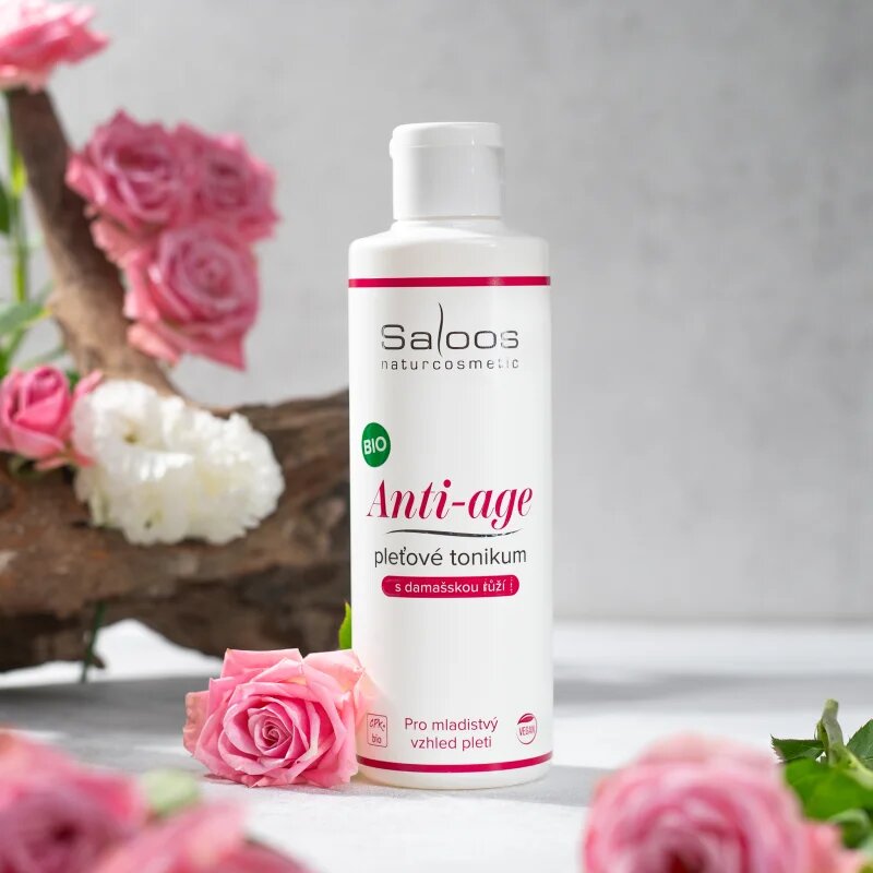 Saloos Anti-Age vyhlazující tonikum pro mladistvý vzhled damašská růže 200 ml