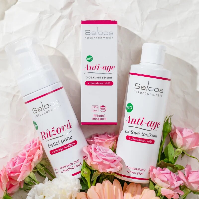 Saloos Anti-Age vyhlazující tonikum pro mladistvý vzhled damašská růže 200 ml