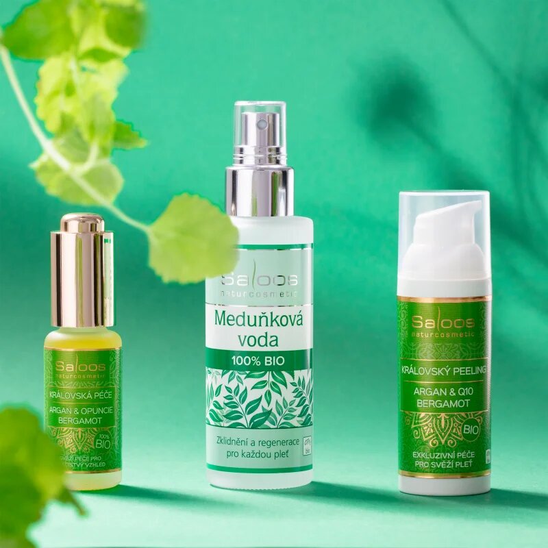 Saloos Bio Královská Péče Argan & Opuncie & Bergamot vyživující pleťový olej proti prvním známkám stárnutí pleti 20 ml