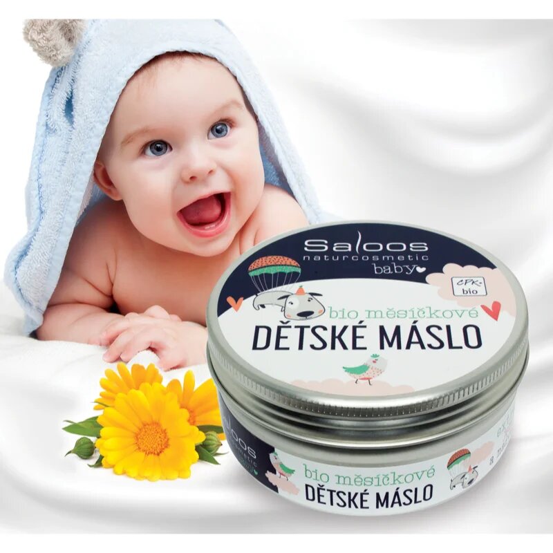 Saloos Bio Šlehaná Másla šlehané měsíčkové dětské máslo měsíček 150 ml